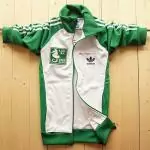 nouveaux hommes adidas veste trefle sport pas cher epaissie vert blanc